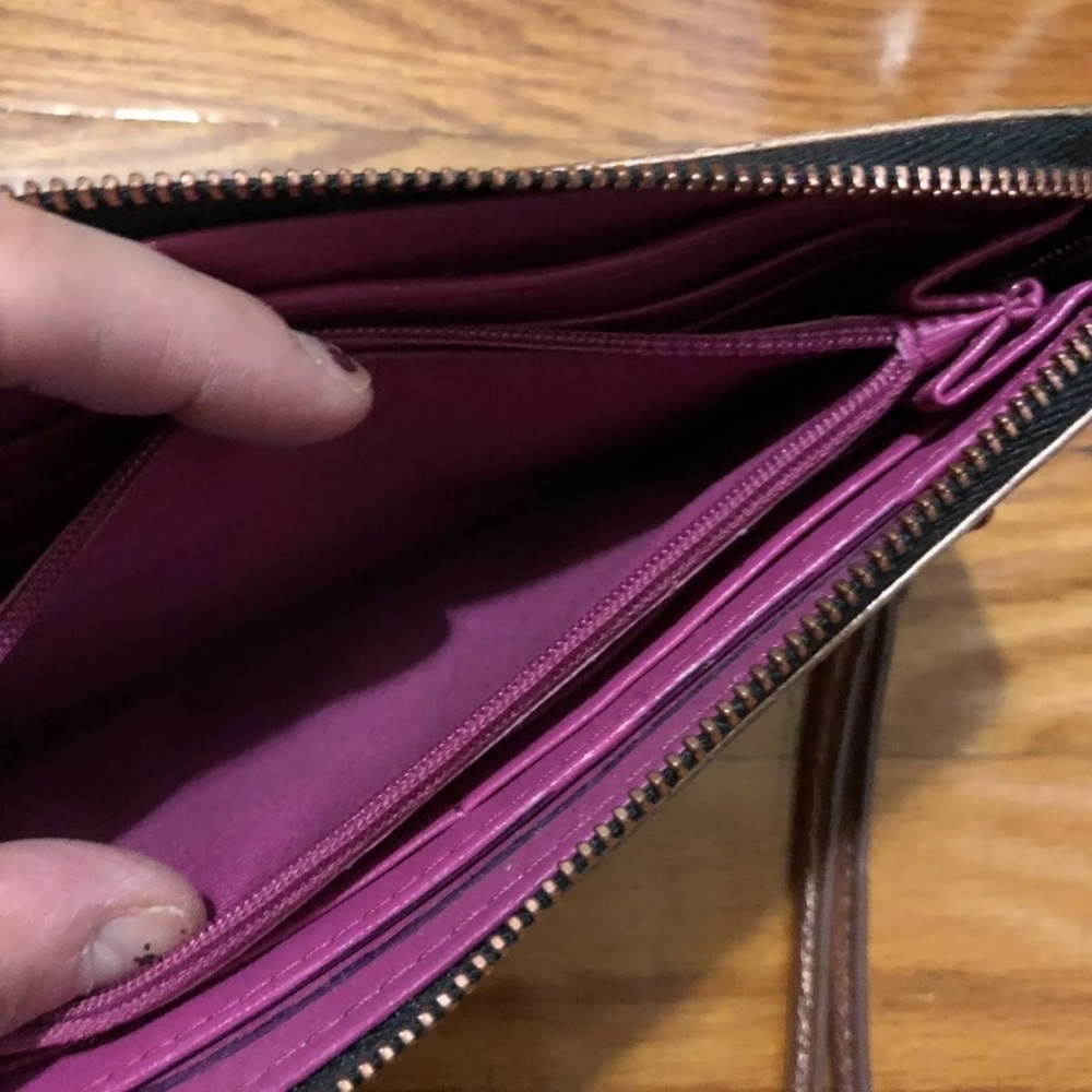 Fossil leather wallet checkbook clutch card holder - Picture 7 of 8